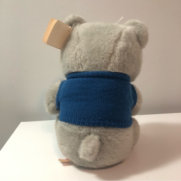 Vintage Dakin Fun Farm Grandpaw Bear Plush Grey Glasses Blue Sweater Tags - Picture 4 of 14